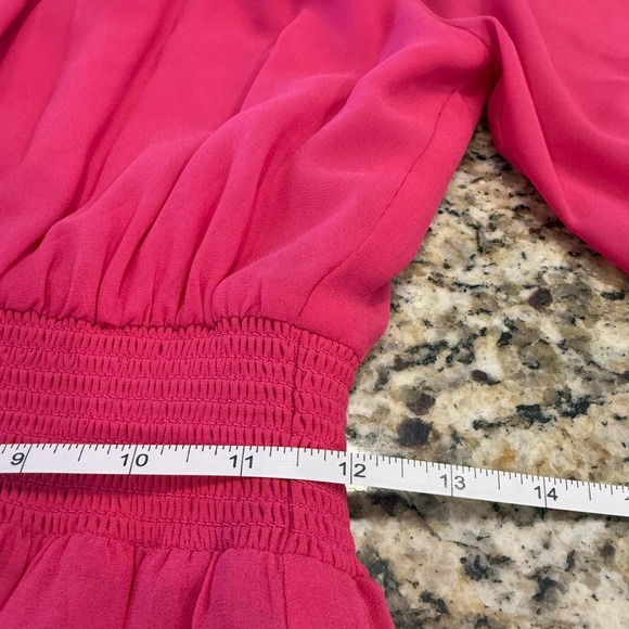 Hariyn pink ruffled tiered midi dress SZ SM - Picture 11 of 14